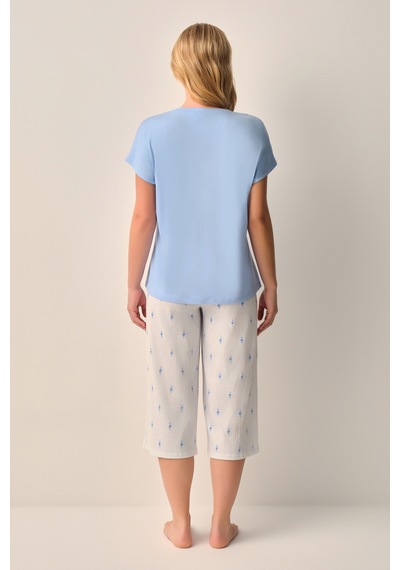 Suwen Maria Kapri Pijama Takımı Sh26610659348 Mavi