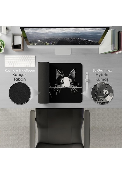 90x40 Cm Xxl Gaming Mouse Pad High Density Hybrid Kumaş Kaymaz Taban Yüksek Çözünürlüklü Baskı Fare Altl