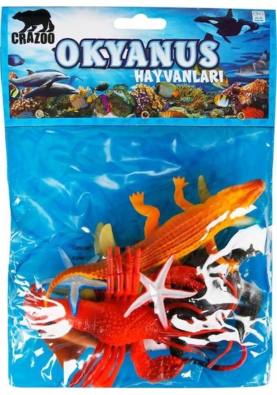 Okyanus Hayvanları Poşetli Hayvan Oyun  Seti