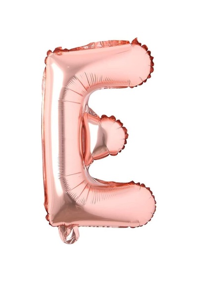 E Harf Rose Gold Folyo Balon16 İnç 36 cm