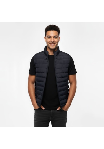 Only & Sons Only&sons Brody Quilt Erkek Lacivert Dik Yaka Yelek Lacivert