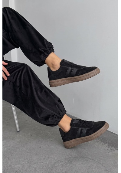 V.S.H Velvet Rota Kadın Siyah-siyah Sneaker Spor Ayakkabı - Kadın Günlük Ayakkabı-2525