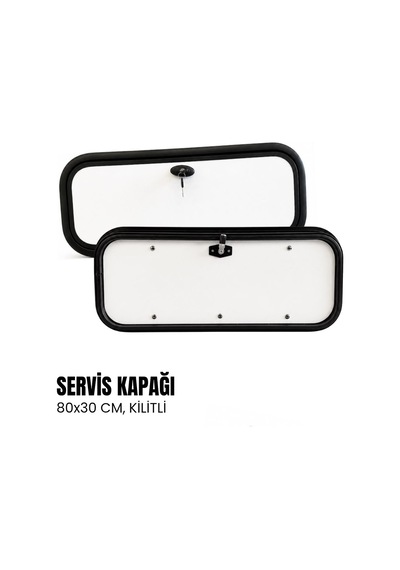 Shuıvan Bagaj Kapağı Servis Kapısı 80x30 Cm Kilitli - Beyaz-2007