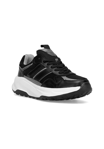 Lufian 112230235 Eduard Erkek Hakiki Deri Klasik Sneaker Siyah Siyah