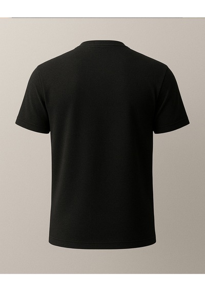 Basketbol Oynayan Kuru Kafa Baskılı T-shirt Siyah