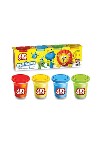 03281 Art Craft 4'lü Oyun Hamuru 488 Gr Kırmızı