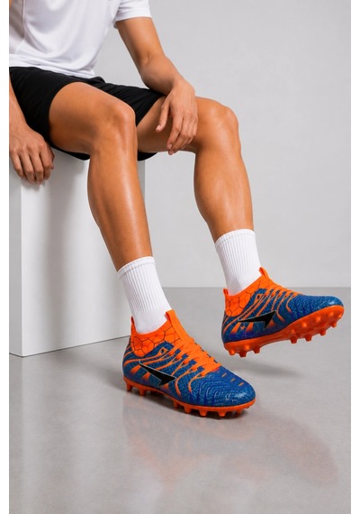 Ht Hotin Mfx837 Çoraplı Çivili Halı Saha Kramponu Bağcıklı Futbol Spor Ayakkabısı Lacivert-turuncu Ht Hotin Mfx837 Çoraplı Çivili Halı Saha Kramponu Bağcıklı Futbol Spor Ayakkabısı Lacivert-turuncu