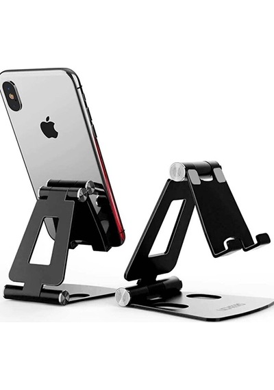 Masaüstü Metal Tablet Ve Telefon Tutucu Stand Katlanabilir 270 H