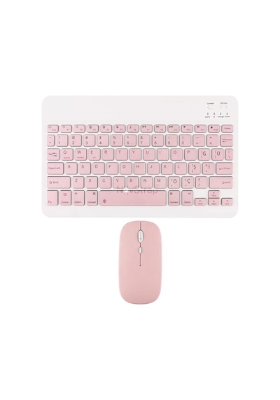 Novstrap Samsung Uyumlu Galaxy Tab A11 Plus İle Türkçe Q Bluetooth Klavye Mouse Seti Şarjlı Optik