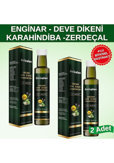 Rivalen Enginar - Deve Dikeni - Karahindiba Bitkisel Sıvı Eki 250 Ml X 2 Adet