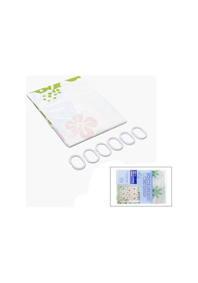 Pvc Duş Perdesi - Çift Kanatlı - 12 Halkalı - 90x180 Cm 285 ML