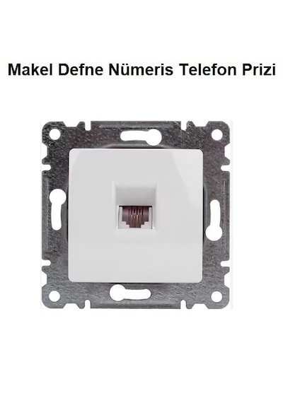 Makel Defne Renkli Nümeris Telefon Prizi Çerçevesiz