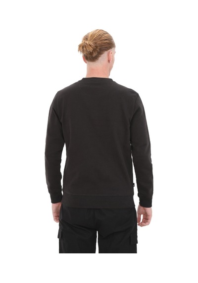 B0a65dd0011-r Timberland Embroidery Logo Brush Back Crew Neck Erkek Sweatshirt Siyah