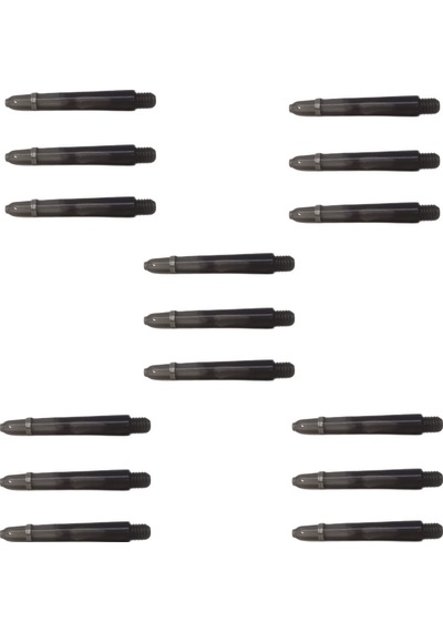 5 Set 15 Adet 35mm Siyah Şeffaf Polikarbon Pc Dart Shaft-şaft.