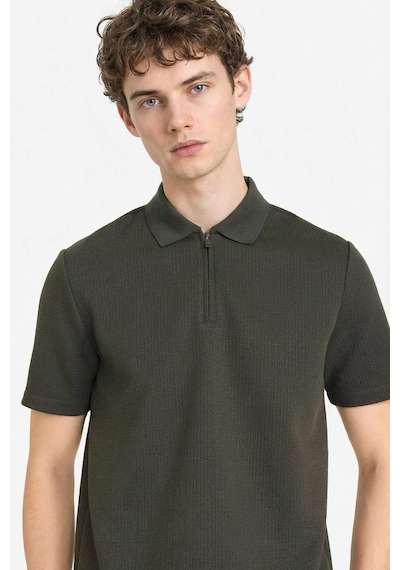Defacto Regular Fıt Polo Yaka Kısa Kollu Polo Tişört D7227AX25SP Haki