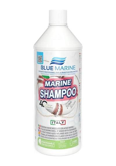 Blue Marine - Marin Şampuan Profesyonel 1 Kg : Deniz Suyuyla Çalışan, Vaks Korumalı Profesyonel Tekne Şampuanı