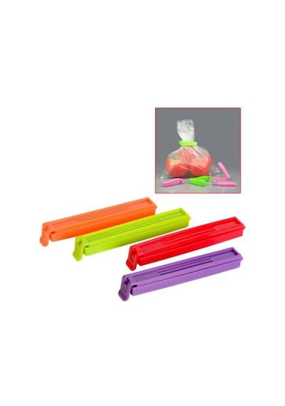 Gıda Poşeti Ağzı Kapatma Aparatı Poşet Kapatıcı Klips 5adet Plastik Plastik Çok Renkli Diğer