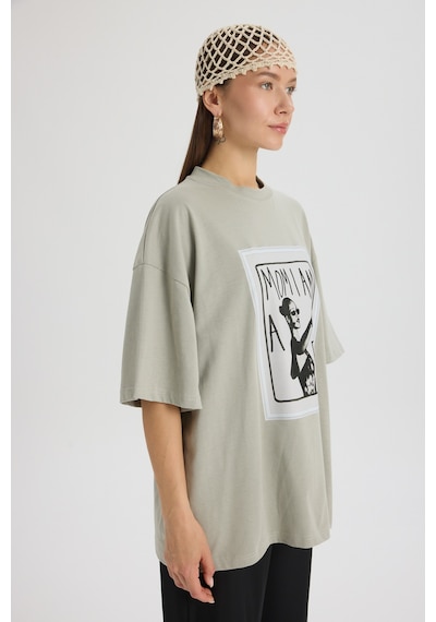 Mai Studıos Mai Studios Co. Rich Woman Oversize Gri T-shirt Gri