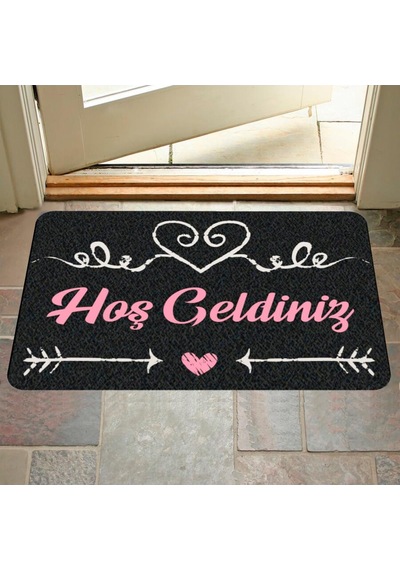 M&h Quality 404 Hoş Geldiniz Yazılır Dekoratif Dış Kapı Önü Ve Iç Mekan Paspası Yıkanabilir Çok Renkli 45 X Diğer