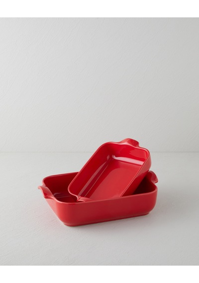 English Home Hecha Seramik Dikdörtgen Fırın Kabı 25 Cm Kırmızı Kırmızı