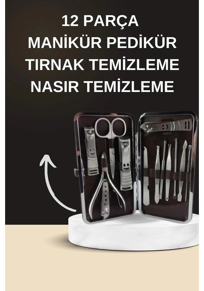 Ers Elektrikli Manikür Pedikür Seti İkili Set 12 Parça Tırnak Bakımı Törpü Protez Çıkarma 88968218
