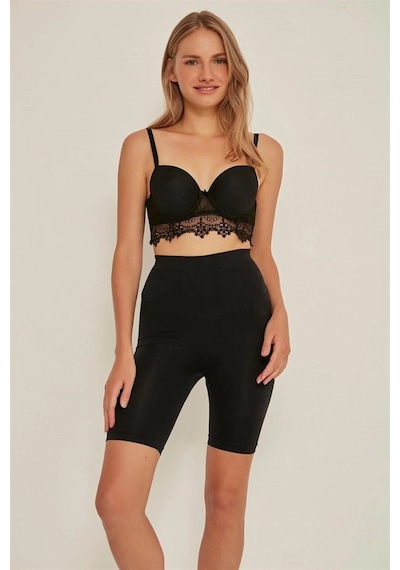 Amora Secret Siyah Mı Emay 3005 Soft Uzun Paçalı Boxer Korse