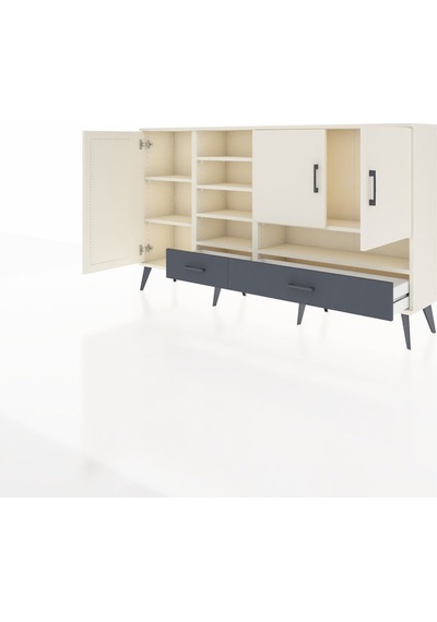 Arges Konsol 8 Raflı 2 Çekmeceli 3 Kapaklı 176x30x99 Aytaşı-aytaşı/antrasit Aytası/antrasıt - Aytası Arges Konsol 8 Raflı 2 Çekmeceli 3 Kapaklı 176x30x99 Aytaşı-aytaşı/antrasit Aytası/antrasıt - Aytası