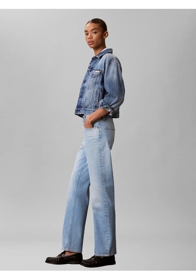 Calvin Klein Hıgh Rıse Straıght L, Ylx Mavi Kadın Kot Pantolon Calvin Klein Hıgh Rıse Straıght L, Ylx Mavi Kadın Kot Pantolon