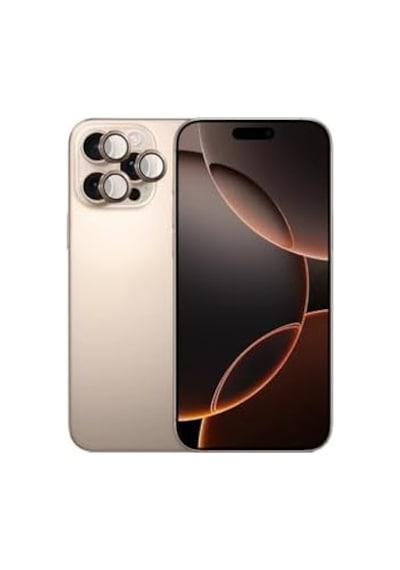 Safir Temperli Kamera Lens Koruyucu, İphone 16 Pro Max Ve İphone 16 Pro İle Uyumlu Çöl Titanyum