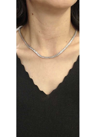 Xuping Kolye Su Yolu Modeli Çelik Kolye-8001 Gümüş