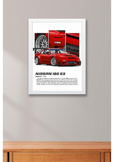Nissan 180 Sx Çerçeveli Tablo - Nissan Car Poster