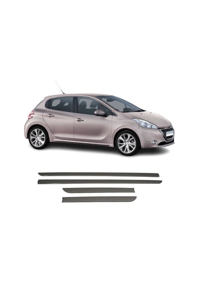 Agtuning Peugeot 208 Krom Yan Kapı Çıtası 2012-2019 Arası Paslanmaz Çelik