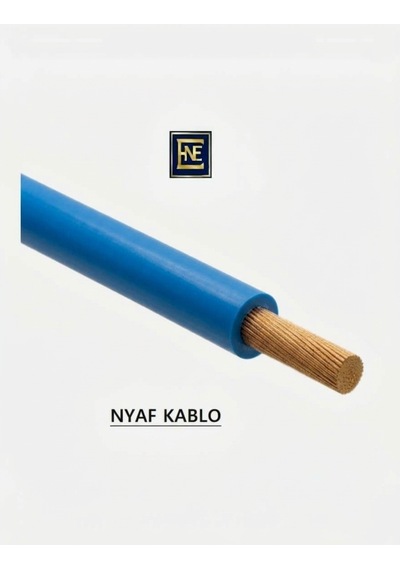Enfe Elektrik 0,34 Mm² Nyaf Kablo - Çok Telli Esnek Bakır Tesisat Kablosu 5 Metre Rulo Mavi