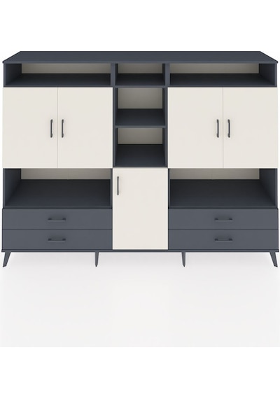 Hyperion Dolap 12 Raflı 4 Çekmeceli 5 Kapaklı 220x44x163 Antrasit Antrasit-aytaşı/antrasit Hyperion Dolap 12 Raflı 4 Çekmeceli 5 Kapaklı 220x44x163 Antrasit Antrasit-aytaşı/antrasit