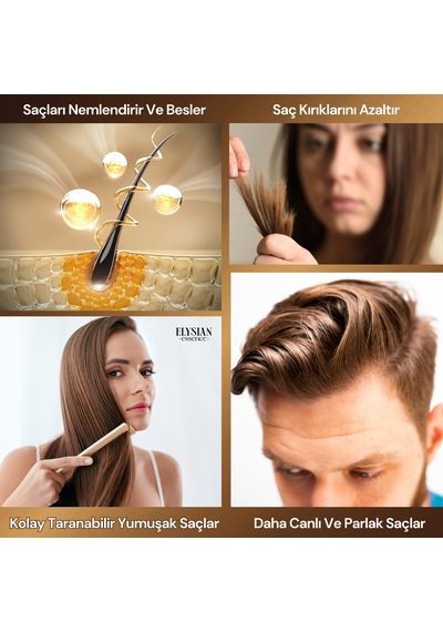 Elysian Essence Organik Argan & Jojoba Şampuanı 2 Adet Copper Peptidli Saç Bakımı Kırılma Karşıtı 300 Ml Tüm Saç Tipleri