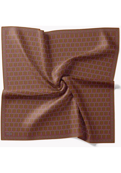 Silk Home Twill İpek Eşarp Zincir Yeşil Kahve Çok Renkli