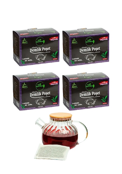 Çayola Süzen Demlik Poşet Bergamutlu Premium Çay 500 Gr X 4 Adet