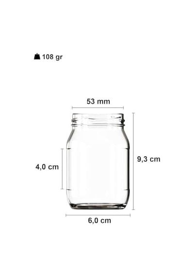 190 Ml Şeffaf Kavanoz 190 Cc Konserve Metal Kapaklı Cam Kavanoz 6 Adet Açık Kahverengi