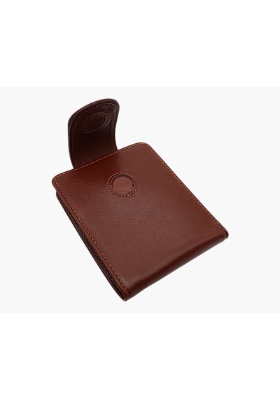 Westpolo Hakiki Deri Mıknatıslı Kağıt Para Ve Bol Kart Bölmeli Unisex Cüzdan - Taba Taba