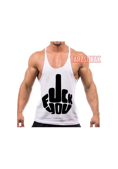 Tarzsokak Gym Tank Top Fitness Sporcu Atleti Gym82 Beyaz