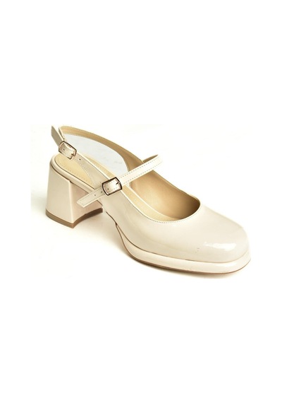 Fox Shoes U820930008 Ten Rugan Kalın Topuklu Kadın Ayakkabı Ten