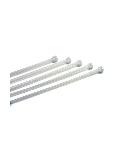 Topart 4.8X300Mm Beyaz Plastik Cırt Kelepçe Kablo Bağı 100 Adet
