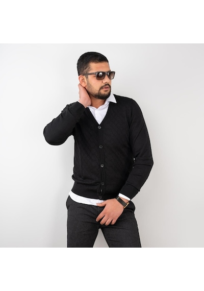 San&Fa Slimfit Erkek Triko Hırka
