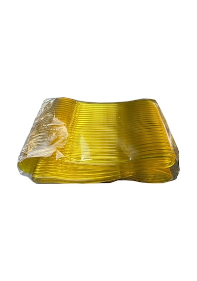 Plastik Şeffaf Sarı Sup Kaşık - Tatlı Dondurma Kaşığı - 12.5 Cm. - 50 Adetlik Paket Sarı