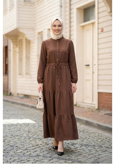Hb Harma Time Butik Kadın Düğmeli Bağcıklı Kahverengi Tesettür Keten Elbise Kahverengi Kahverengi Hb Harma Time Butik Kadın Düğmeli Bağcıklı Kahverengi Tesettür Keten Elbise Kahverengi Kahverengi