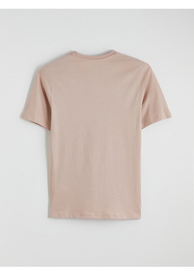 Lcwaıkıkı Classic Pembe Bisiklet Yaka Nakışlı Erkek Tişört