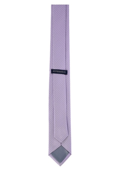 Hatemoğlu Mavi Desenli Klasik Micro Kravat 26181022A001 594 Mavi
