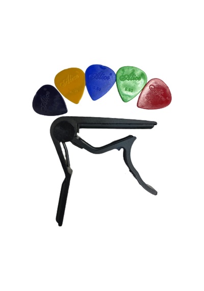 Senses Müzik Nemesis Gitar Kelepçesi Capo + 5 Adet Pena