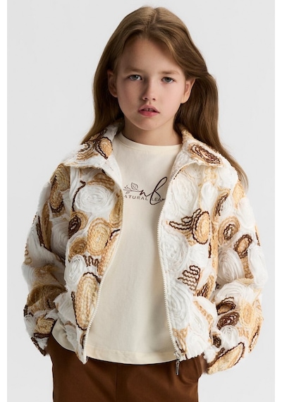 Xo Kids Kız Çocuk Ceket 8-14 Yaş 31388 Ekru