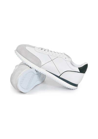 Tuna Hakiki Deri Beyaz Erkek Sneaker - Eva Taban 0804 Beyaz